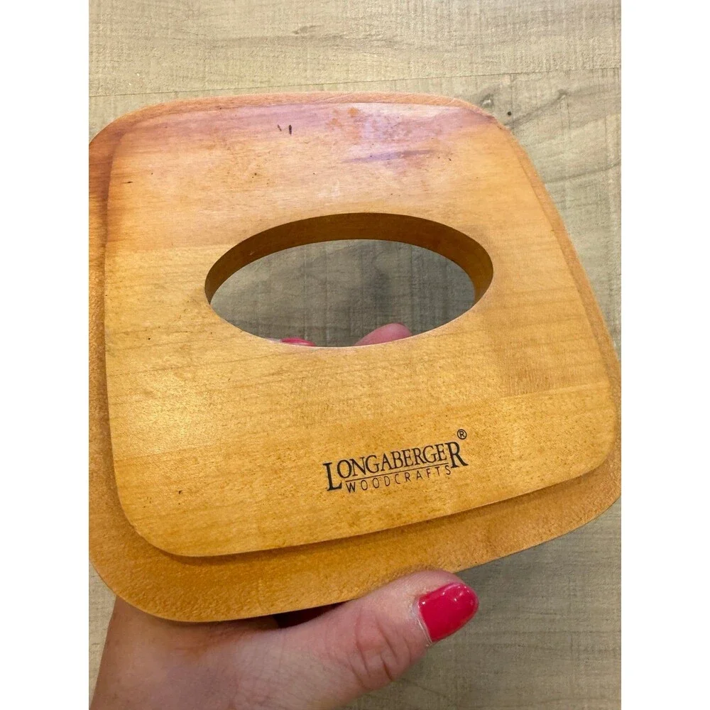 Longaberger Wood Crafts Tissue/Open Box Lid Cover Vintage